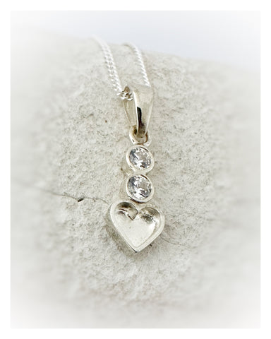 Dainty Cubic Zirconia Heart Necklace