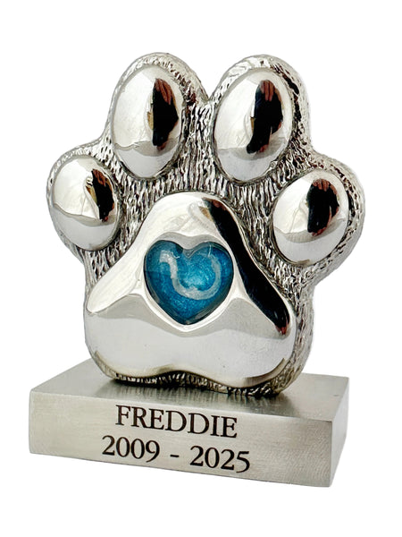 “FREDDIE” Memorial Paw Print Ornament