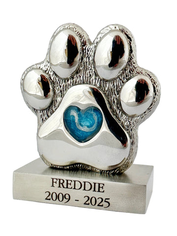 “FREDDIE” Memorial Paw Print Ornament