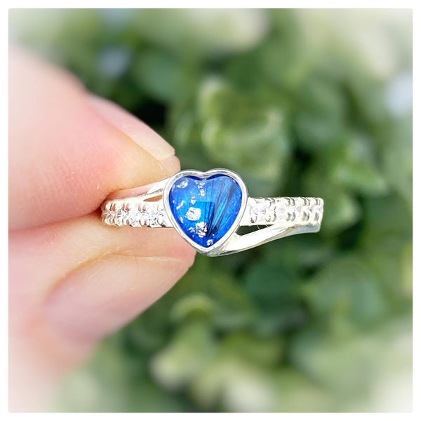 “Connie” Heart Criss Cross Heart Ring